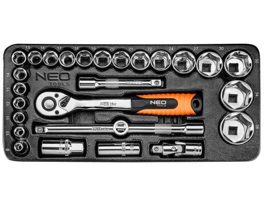 Socket Wrench Set 1/2". 27 pieces. insert