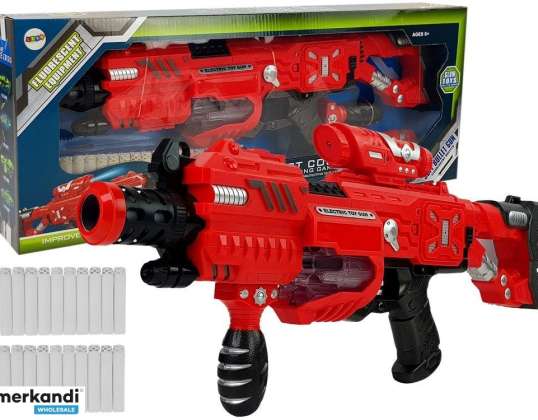 Pistola luminiscente que brilla en la oscuridad, balas de espuma, alcance del sonido: 45 m