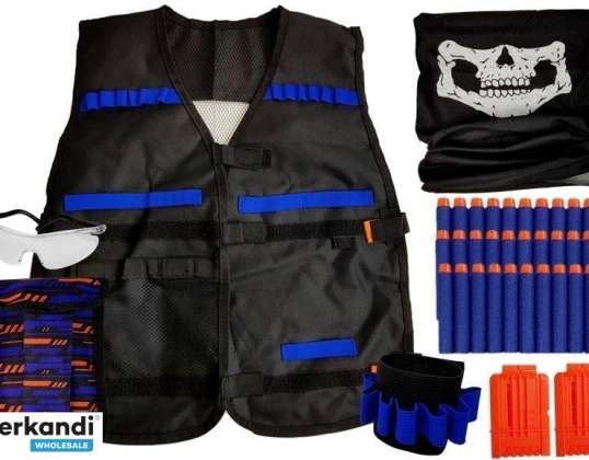Conjunto de Comando de Traje de Disfraz para Cartucho Infantil Gafas Bufanda Chaleco
