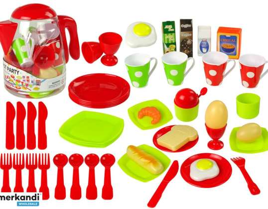 Conjunto de Mercearia Jarro Caneca Pratos 42 Peças