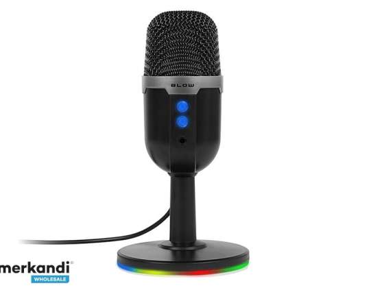 85 054# Studijas mikrofons ar pūšanas LED statīvu