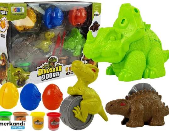 PLAYDOUGH DINOSAURUSSEN EIEREN VORM 12 STUKS 4 KLEUREN