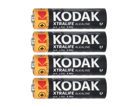 Paristo Kodak XTRALIFE Alkaline AA LR6. 4 kpl. kalvo