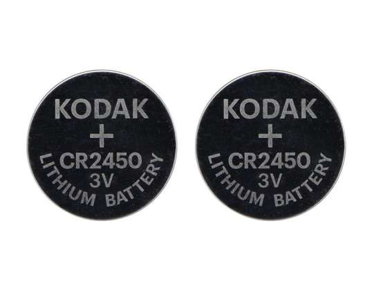 Kodak Max lithium batterij CR2450. 2 stuks.