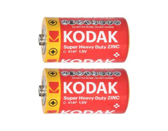 Batteri Kodak ZINC Super Heavy Duty C LR14. 2 stk.