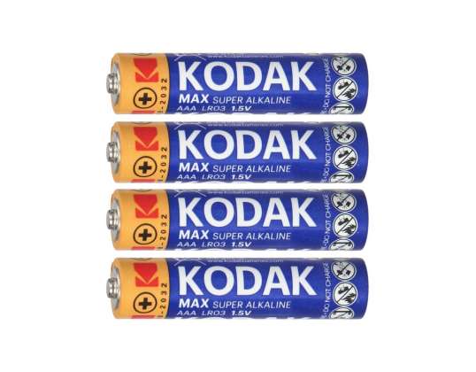 Baterie Kodak MAX Alkaline AAA LR03. 4 szt.