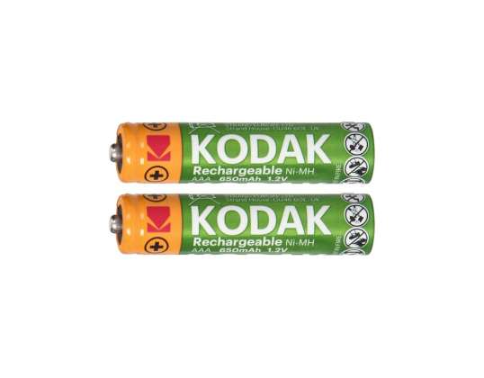 Kodak Ni MH AAA 650mAh Rechargeable Batteries. 2 pcs.