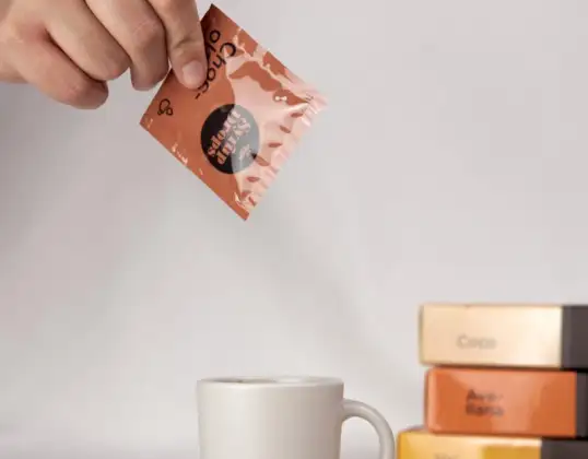 SIRUP KAPKY PŘÍRODNÍ AROMA SÁČKY ČOKOLÁDOVÁ PŘÍCHUŤ MONODÓZA - BOX: 500 UDS (8 ml/sáček)