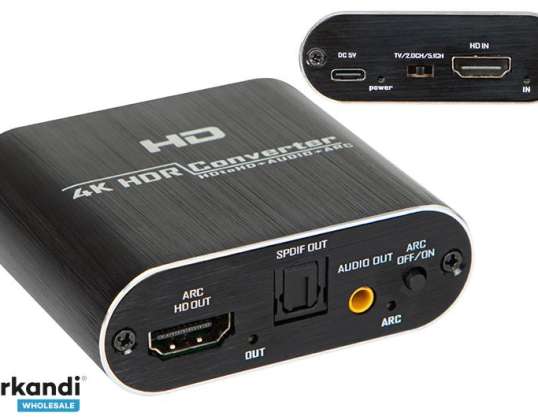 91 203# HDMI naar HDMI Audio Toslink Extractor Converter met Voeding
