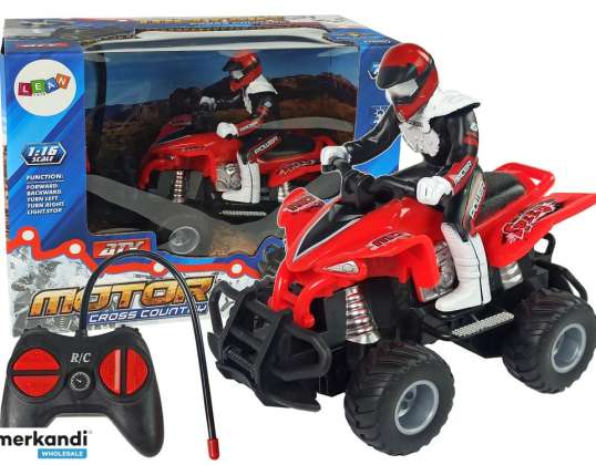 Quad telecomandato rosso 1:16 a batteria