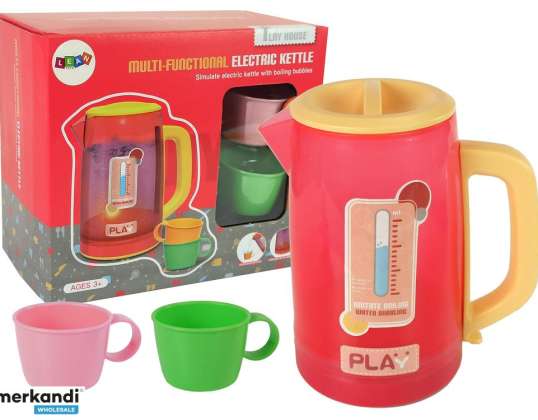 Elektrische waterkoker met roze lichtjes en geluid op water