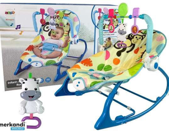 Rocker Rocker Kindersitz Stuhl 2in1 Blau Zebra Sounds Vibration