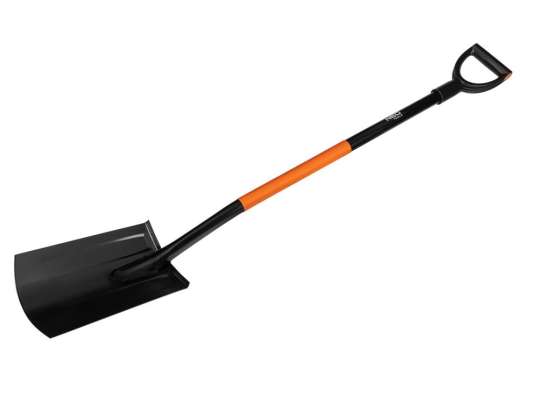 Herdet spade. metall håndtak. enkel