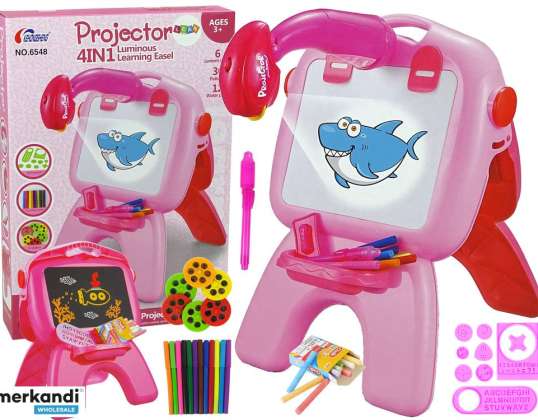 Double-sided chalkboard pens standing projector pictures pink