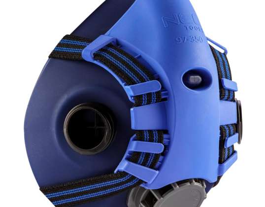 Silicone half mask with space for two filters without filters