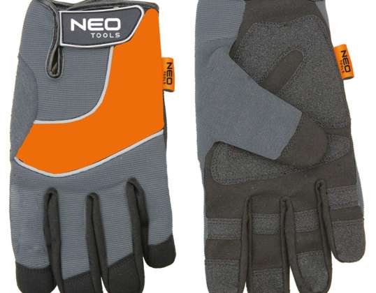 Guantes de trabajo de piel sintética insertos de PVC 10"