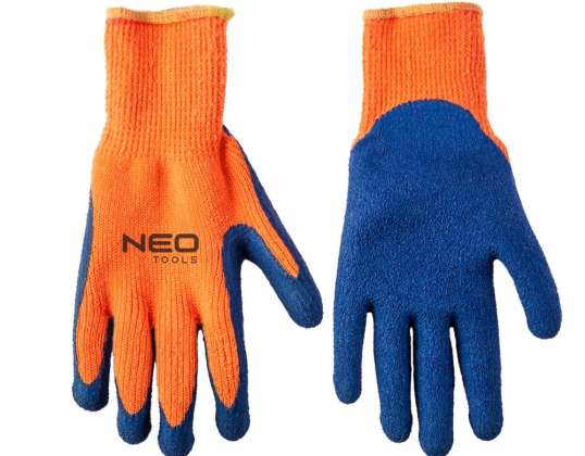 Guantes de trabajo. Aislados. Recubiertos de acrílico con látex rugoso. 10&quot;