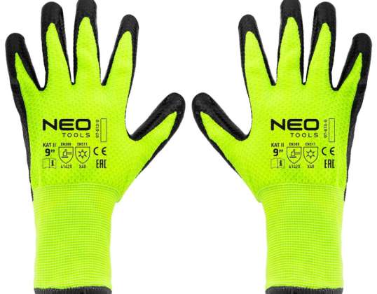 Rękawice robocze ocieplane. nylon powlekany lateksem. 4142X. rozmiar 9