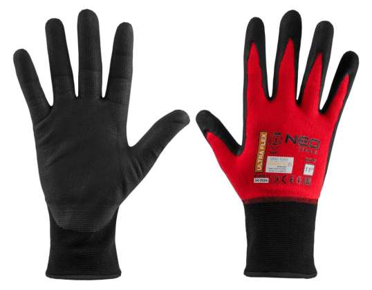 Ultraflex-Arbeitshandschuhe aus Nylon-Spandex, beschichtet mit Polyurethan-Nitrilschaum 4131X, Größe 11