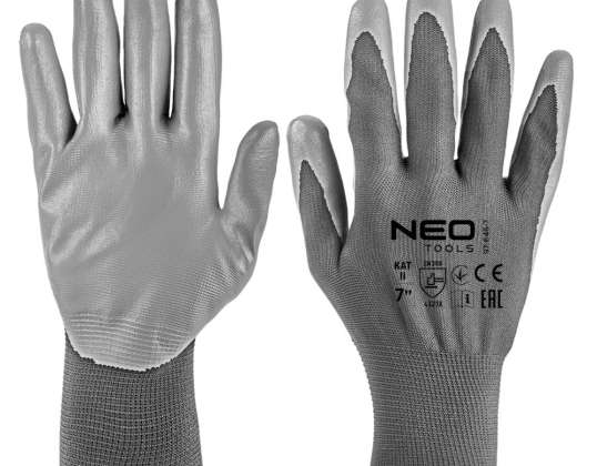 PU coated polyester work gloves 4131X size 7