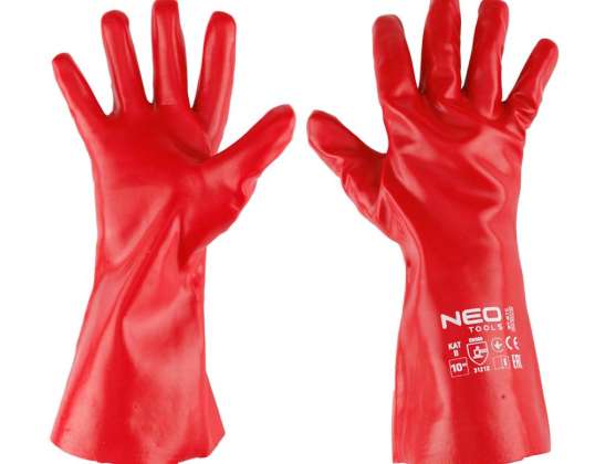 Дълги PVC защитни ръкавици. 3121X. размер 10