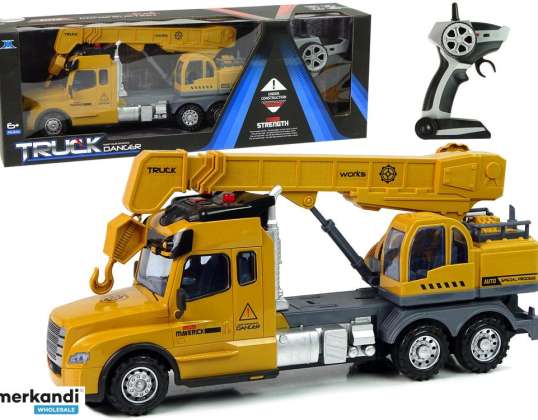 Télécommande Camion grue Télécommande 2.4G Lumières Sons Jaune
