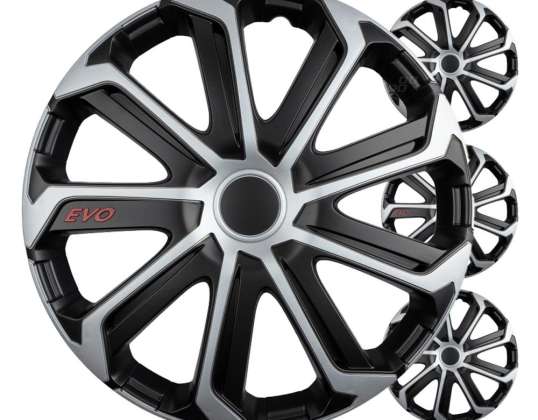 Auto rummukorgid 4tk. evo komplekt must hõbedane 14" värviline kast