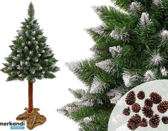 Weihnachtsbaum Diamant Kiefer 3D auf Stamm 180cm Schnee Glitzer