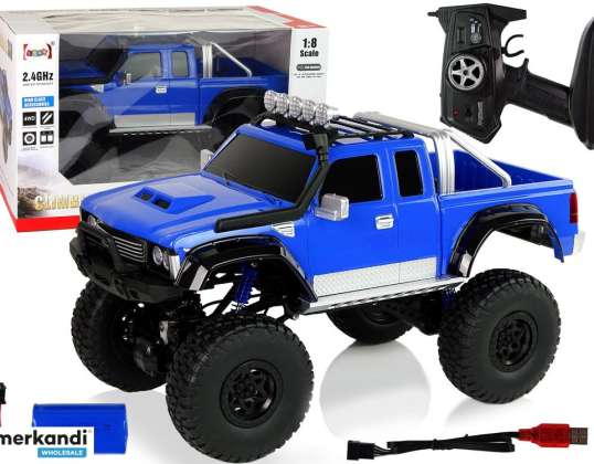 Auto Off Road R/C 2.4G Coche de escalada 1:8 Azul 4x4