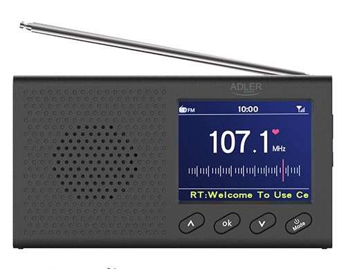 AD 1198 Tragbares Radio   LCD   FM   Bluetooth   Uhr