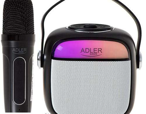 AD 1199 altoparlante karaoke nero con microfono sd/usb/aux/bluetooth