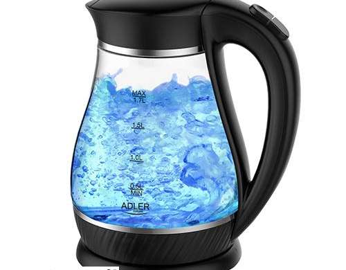 AD 1274 черный стеклянный чайник 1,7л