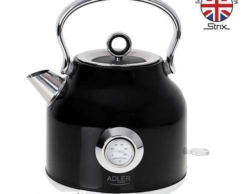 AD 1346 bouilloire en métal noire avec thermomètre 1,7 l STRIX