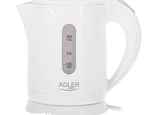 AD 1371 weißer Kunststoffwasserkocher 0,8 l