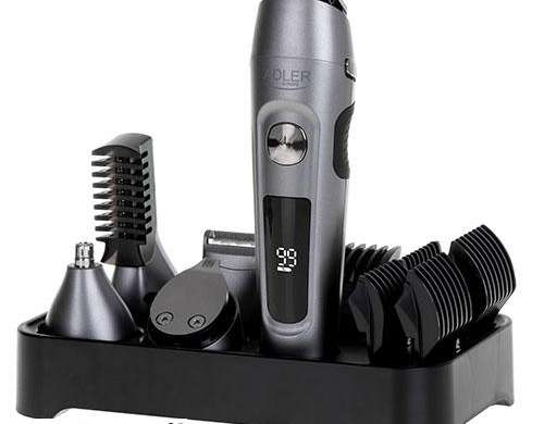 AD 2944 Trymer   6 in 1 grooming set with LCD display and charging base
