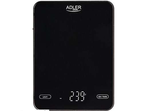 AD 3177 schwarze Küchenwaage 10kg per USB aufladbar