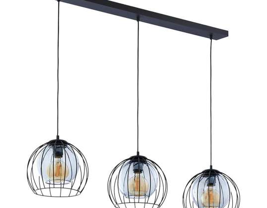 DUNIA 3P. pendant lamp. E27 max. 15W. black