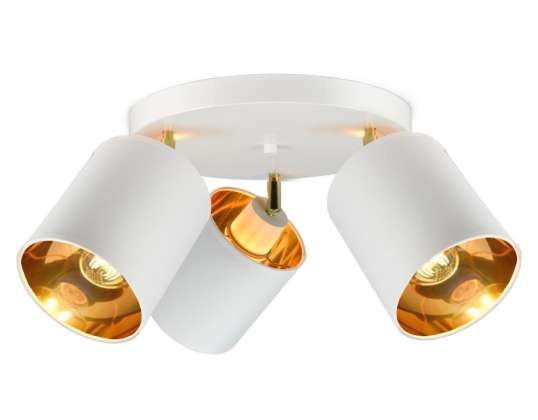 BATI wall and ceiling fixture. max. power 3x60W. E27. white