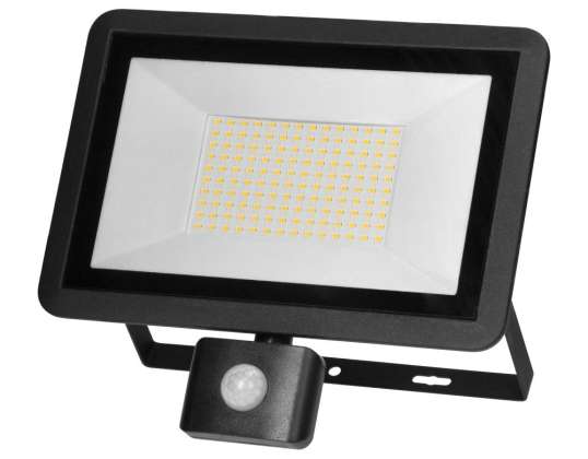 FARO S LED 100W PIR'li projektör 8000lm. IP44. 4000K. alüminyum + cam