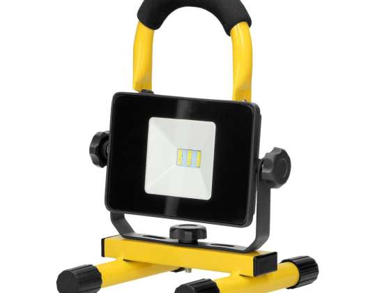 BATRI LED 10W. Рабочий прожектор. переносной с аккумулятором. 800lm. IP65. 6500K. 2200mAh