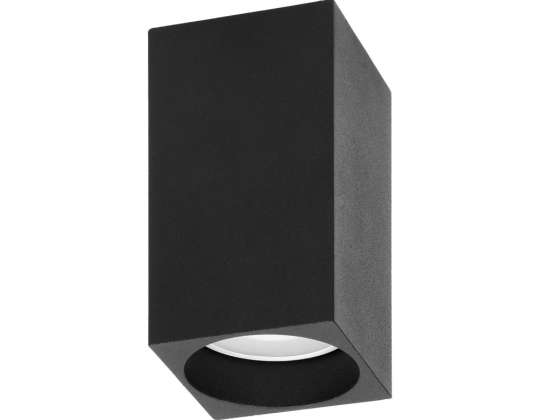 Downlight BARBRA DLS GU10 max 50W. IP20. carré. noir. aluminium