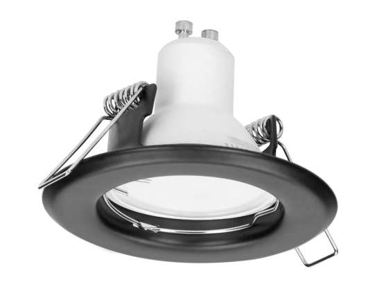 SUTRI RC dekoratīvā rāmja punktveida apgaismojumam. MR16/GU10 max 50W. apaļa. fiksēta. melna
