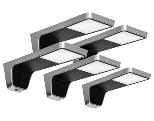 NELA комплект из 5 LED настенных ламп. 4x2W 7.5W. 4000K. с USB. черный
