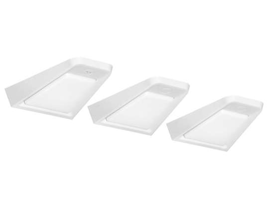 DIKI Set 3 Unterbau-LED-Leuchten. 3x2W. 4000K. mit berührungsloser Schaltung. weiß