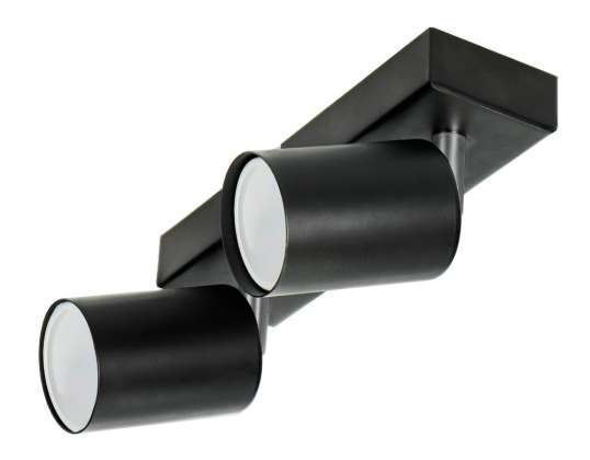 DOA SP 2. luminária de parede e teto. GU10 max. 2x50W. IP20. preta