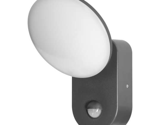 РИОЛИТ LED 15 Вт. садовый светильник с датчиком движения. 1100lm. IP65. 4000K. серая