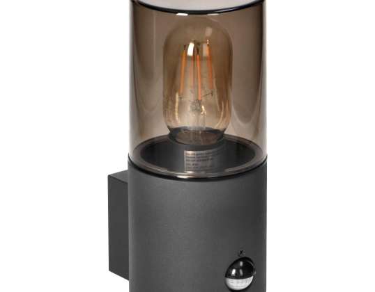 SALVIA φωτιστικό κήπου με αισθητήρα PIR. E27. μέγ. 15W. IP54. γκρι