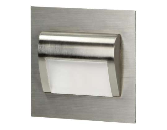DRACO LED NEW 1.5W. Einbau-Leuchte für Treppen. 12VDC. 30lm. 3000K. satin. innovativer Montageansatz