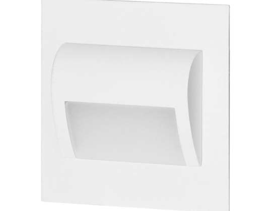 DRACO LED NEW 1.5W. recessed stair light. 12VDC. 30lm. 4000K. white. innovative mounting method