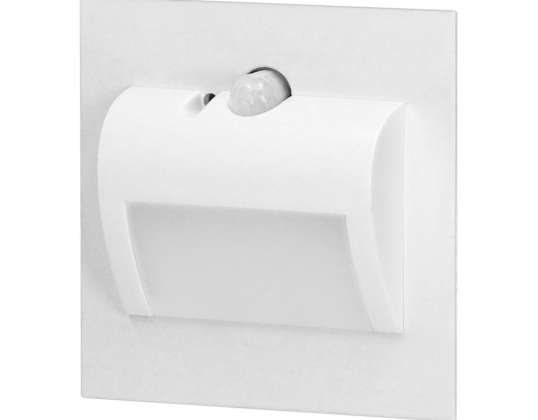 AD OS 6164LR6/W DRACO LED NIEUW 1.5W. Verborgen traparmatuur. 12VDC. 30lm. 6000K. wit. Bewegings- en schemersensor